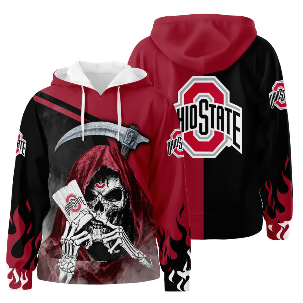 Personalized Ohio State Buckeyes Custom 3D All Over Print Hoodie Zip-Up Hoodie Neasalamis