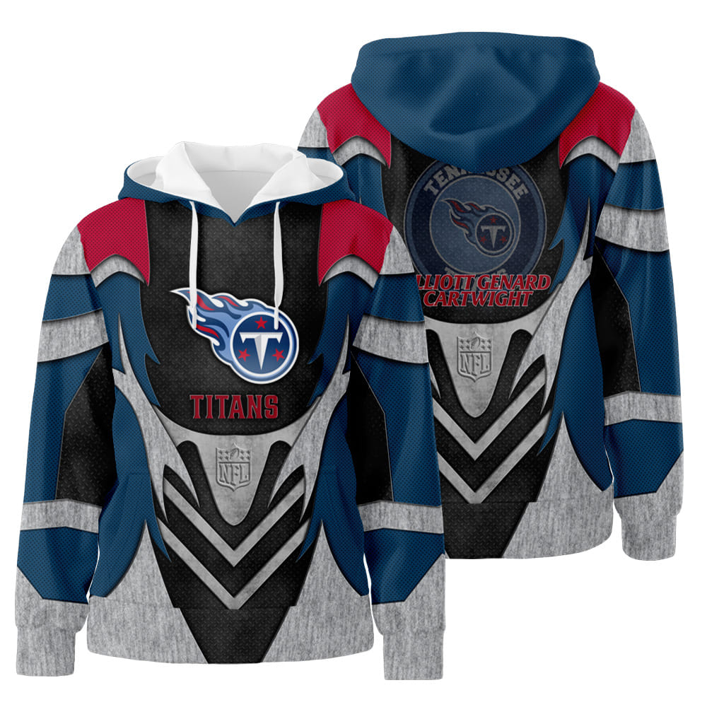Personalized Tennessee Titans Metal 3D All Over Print Hoodie Zip-Up Hoodie Neasalamis