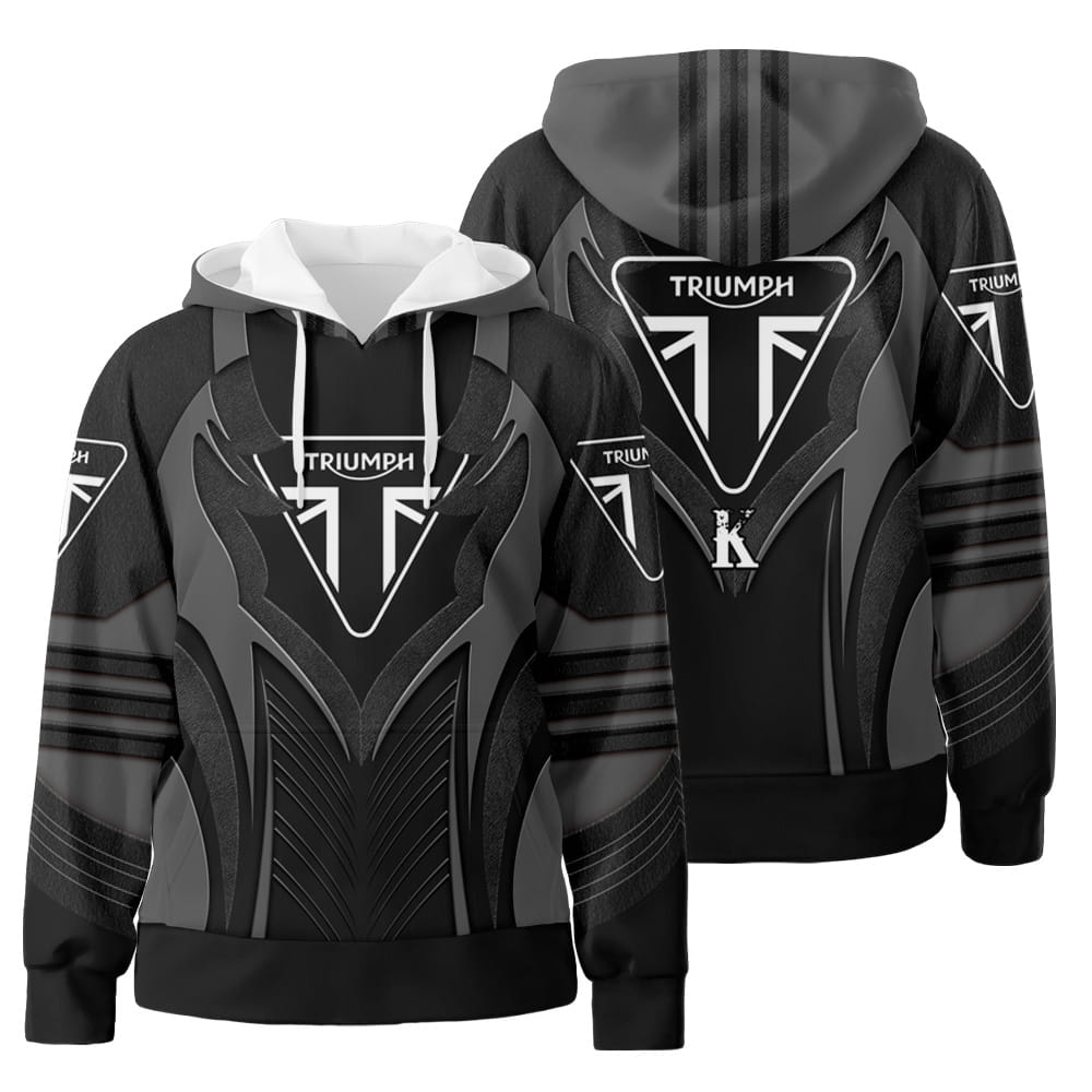 Personalized Triumph Motorcycles Black 3D All Over Print Hoodie Zip-Up Hoodie Neasalamis
