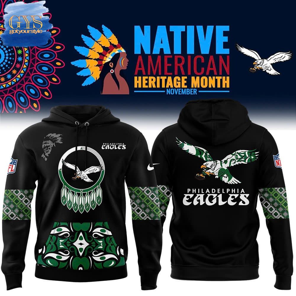 Philadelphia Eagles 2024 Native American Heritage Month Premium Limited Hoodie Neasalamis