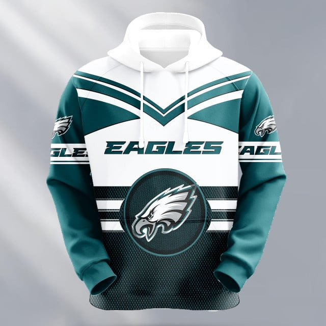 Philadelphia Eagles Logo NFL 3D Hoodie Style Neasalamis