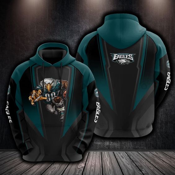 Philadelphia Eagles Mascot Player V2 NFL Football Team Hoodie Neasalamis