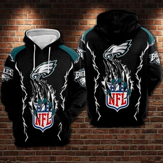 Philadelphia Eagles Scratch NFL Football Team Hoodie Neasalamis