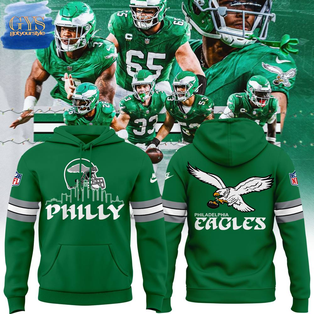 Philadelphia Eagles Kelly Green Threads Hoodie Neasalamis