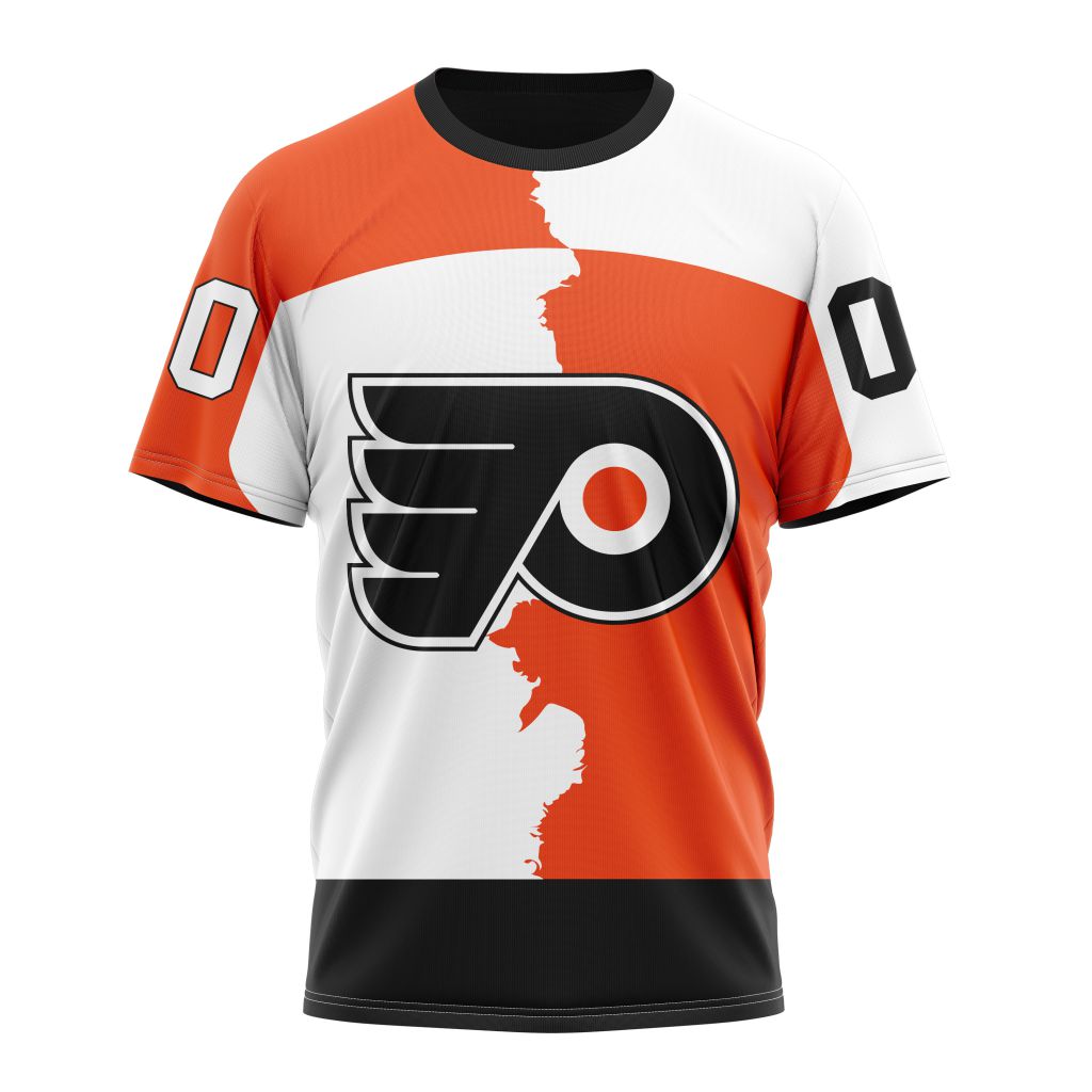 Philadelphia Flyers Personalize 2023 Home Mix Away Kits Personalized Name And Number T-Shirt Style Neasalamis.com