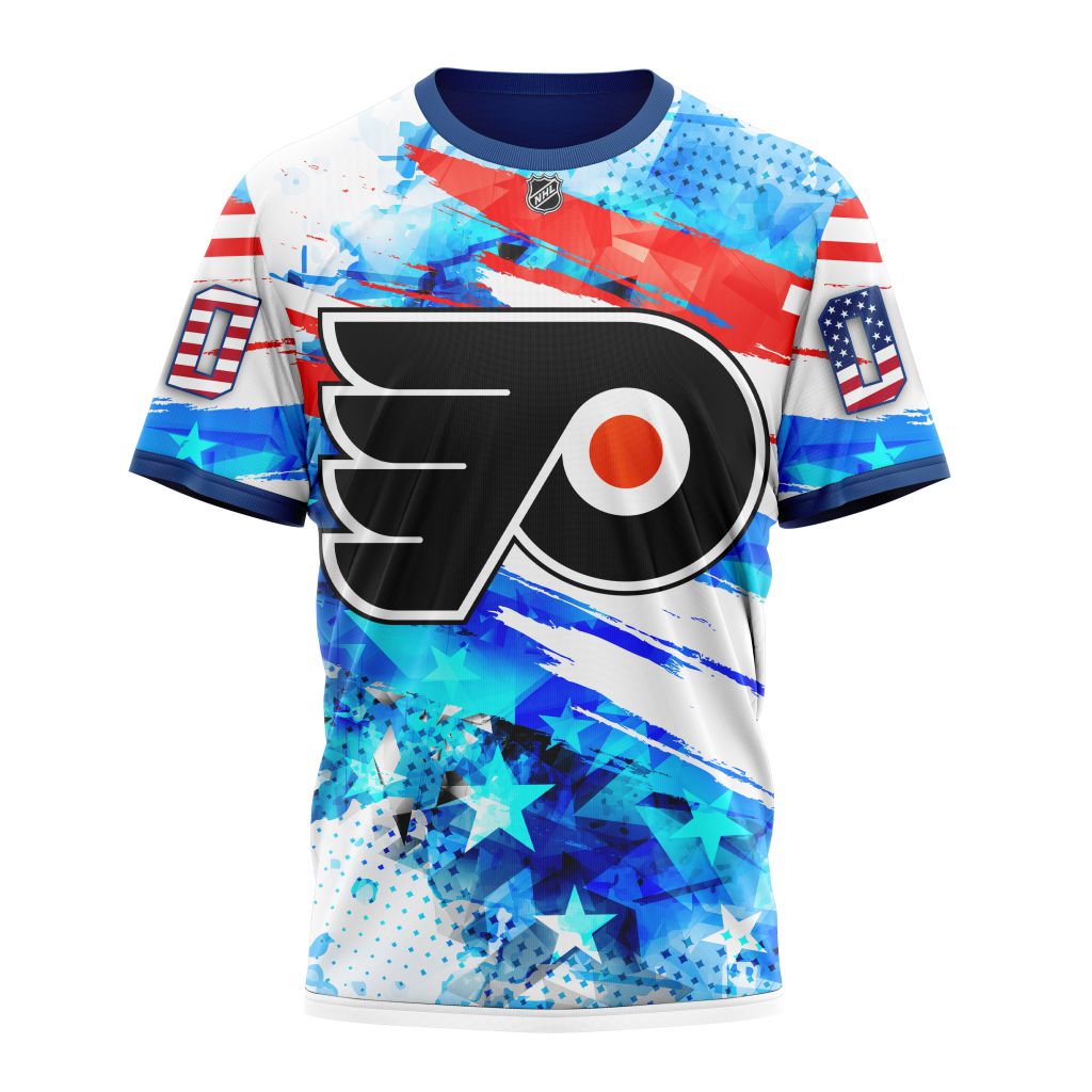 Philadelphia Flyers Special Concept For Independence Day Personalized Name And Number T-Shirt Style Neasalamis.com