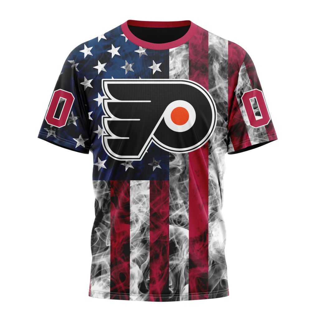 Philadelphia Flyers Special Design For Independence Day The Fourth Of July 01 Personalized Name And Number T-Shirt Style Neasalamis.com