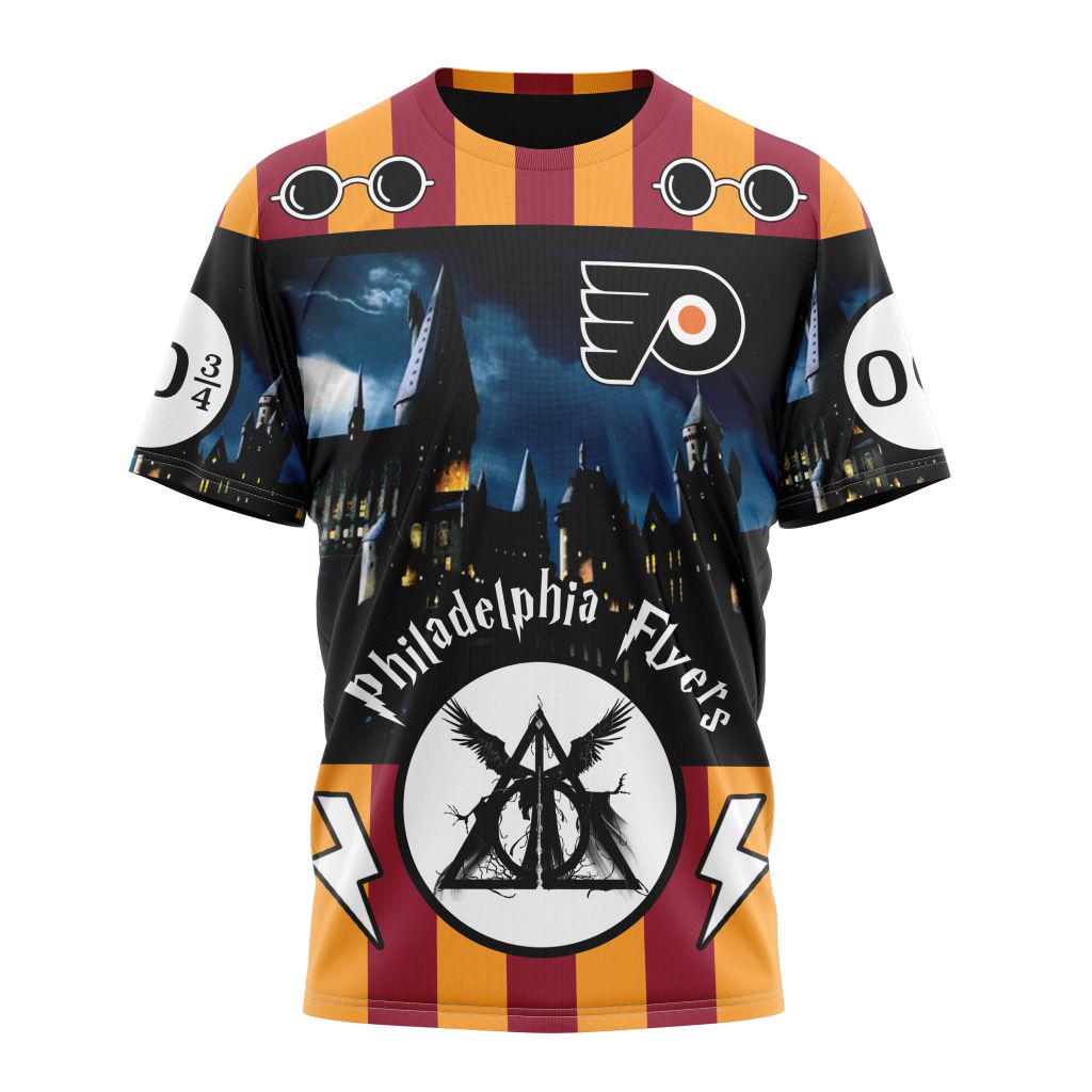 Philadelphia Flyers Special Design With Harry Potter Theme Personalized Name And Number T-Shirt Style Neasalamis.com
