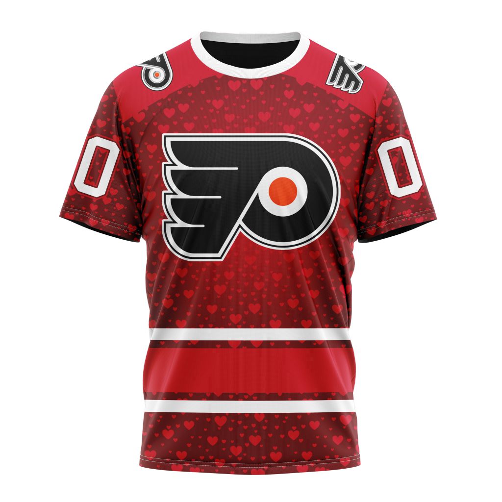 Philadelphia Flyers Special Gift For Valentines Day 01 Personalized Name And Number T-Shirt Style Neasalamis.com