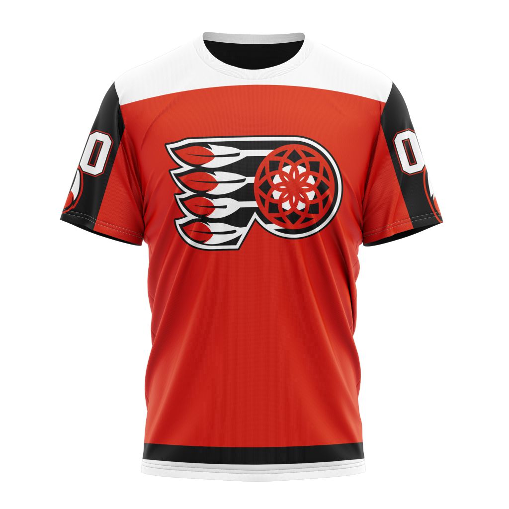 Philadelphia Flyers Special Indigenous Design Personalized Name And Number T-Shirt Style Neasalamis.com