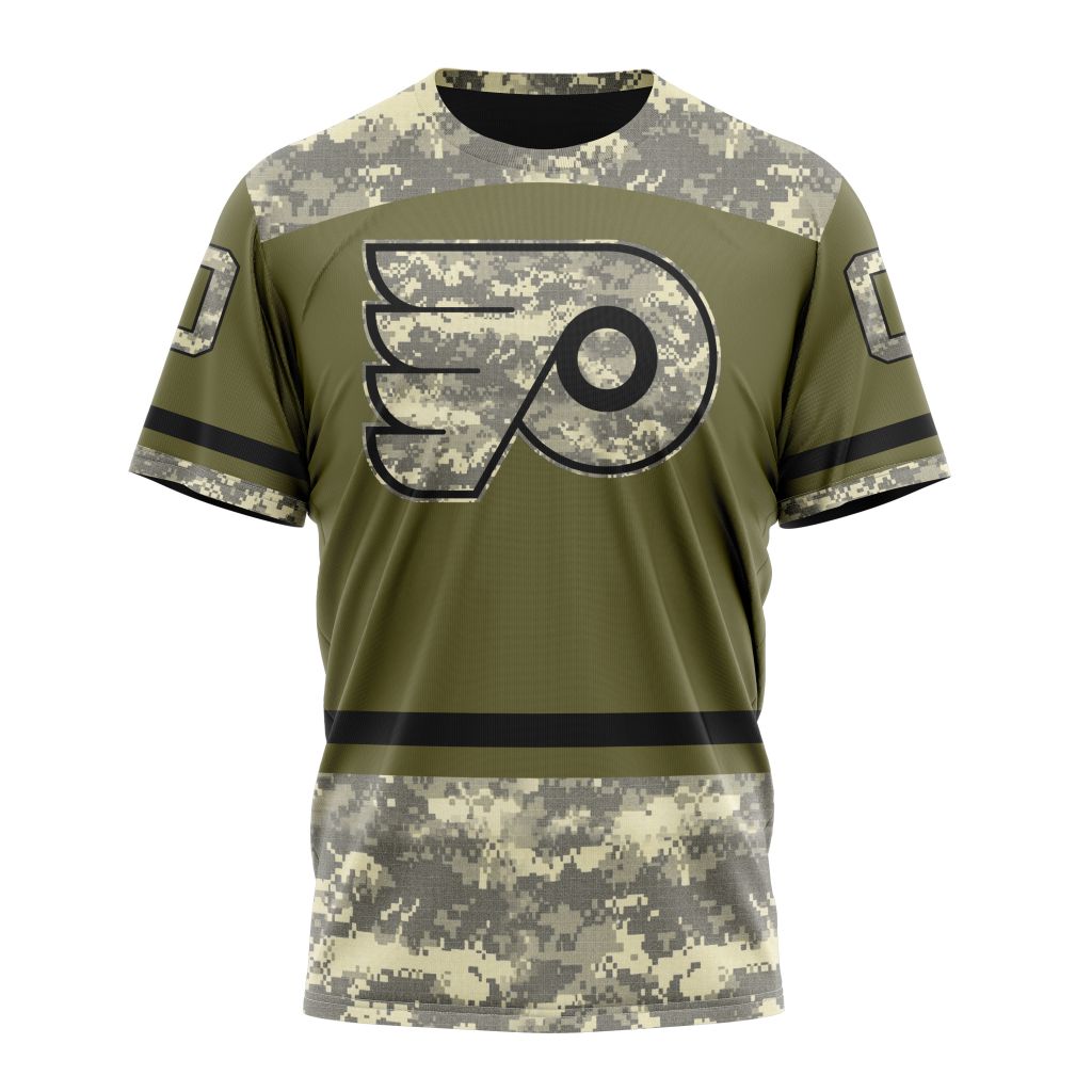 Philadelphia Flyers Special Military Appreciation Design 04 Personalized Name And Number T-Shirt Style Neasalamis.com