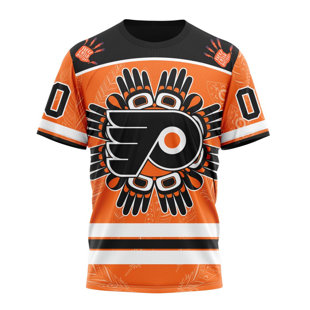 Philadelphia Flyers Special National Day For Truth And Reconciliation Design 01 Personalized Name And Number T-Shirt Style Neasalamis.com