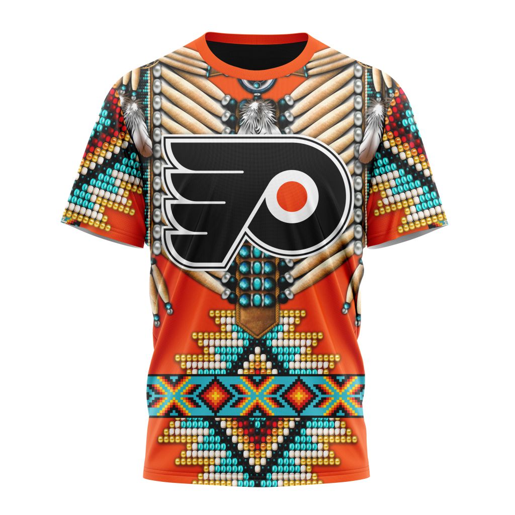 Philadelphia Flyers Special Native Costume Design 02 Personalized Name And Number T-Shirt Style Neasalamis.com