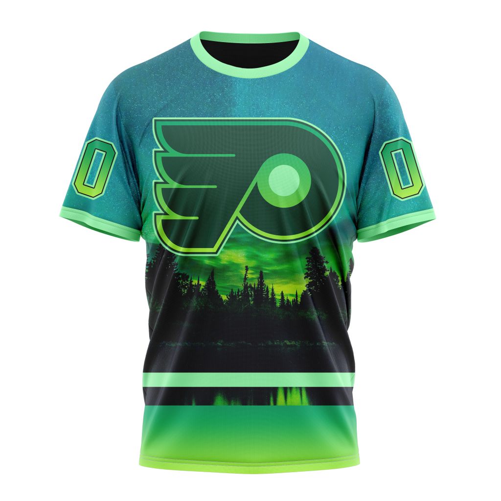 Philadelphia Flyers Special Northern Light Design Personalized Name And Number T-Shirt Style Neasalamis.com