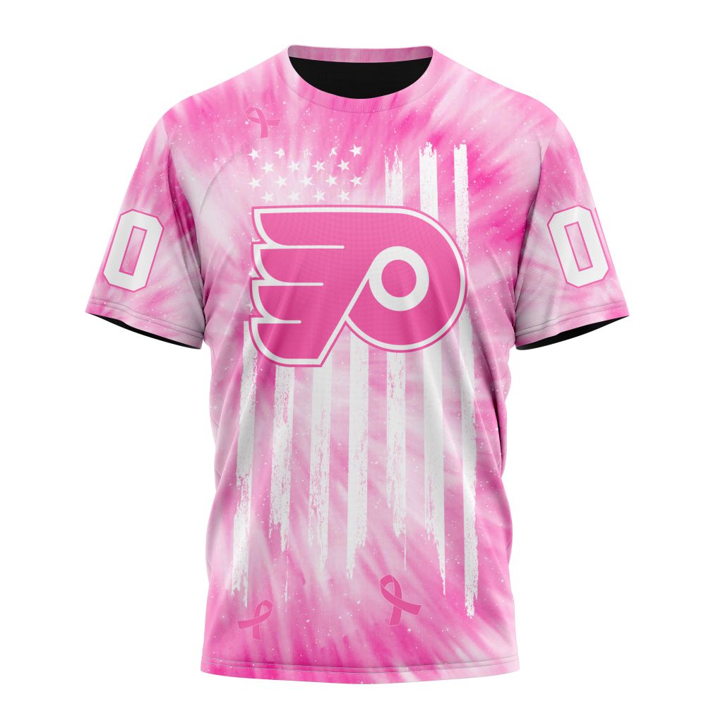Philadelphia Flyers Special Pink Tie-Dye Personalized Name And Number T-Shirt Style Neasalamis.com