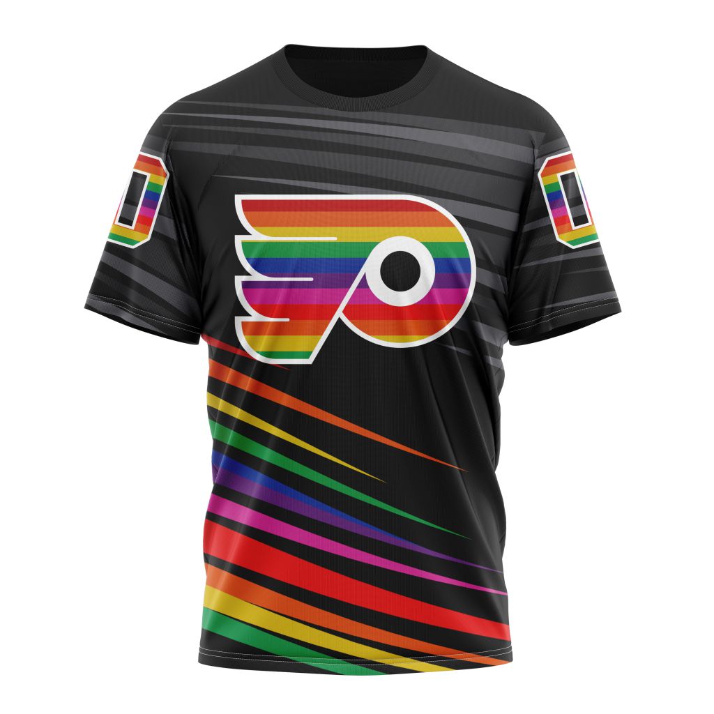 Philadelphia Flyers Special Pride Design Hockey Is For Everyone 01 Personalized Name And Number T-Shirt Style Neasalamis.com