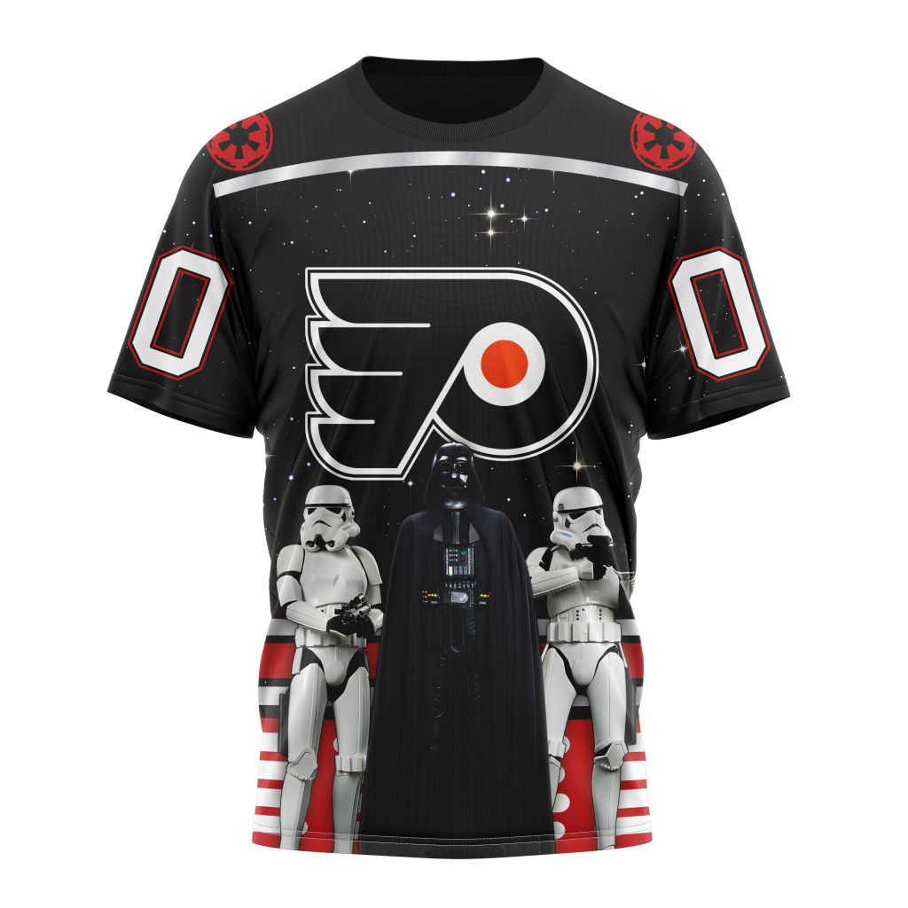 Philadelphia Flyers Special Star Wars Design May The 4th Be With You Personalized Name And Number T-Shirt Style Neasalamis.com