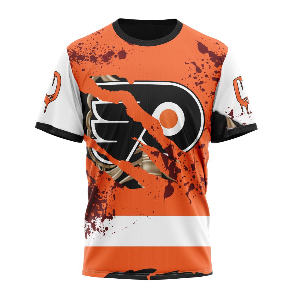 Philadelphia Flyers Specialized Design Jersey With Your Ribs For Halloween Personalized Name And Number T-Shirt Style Neasalamis.com
