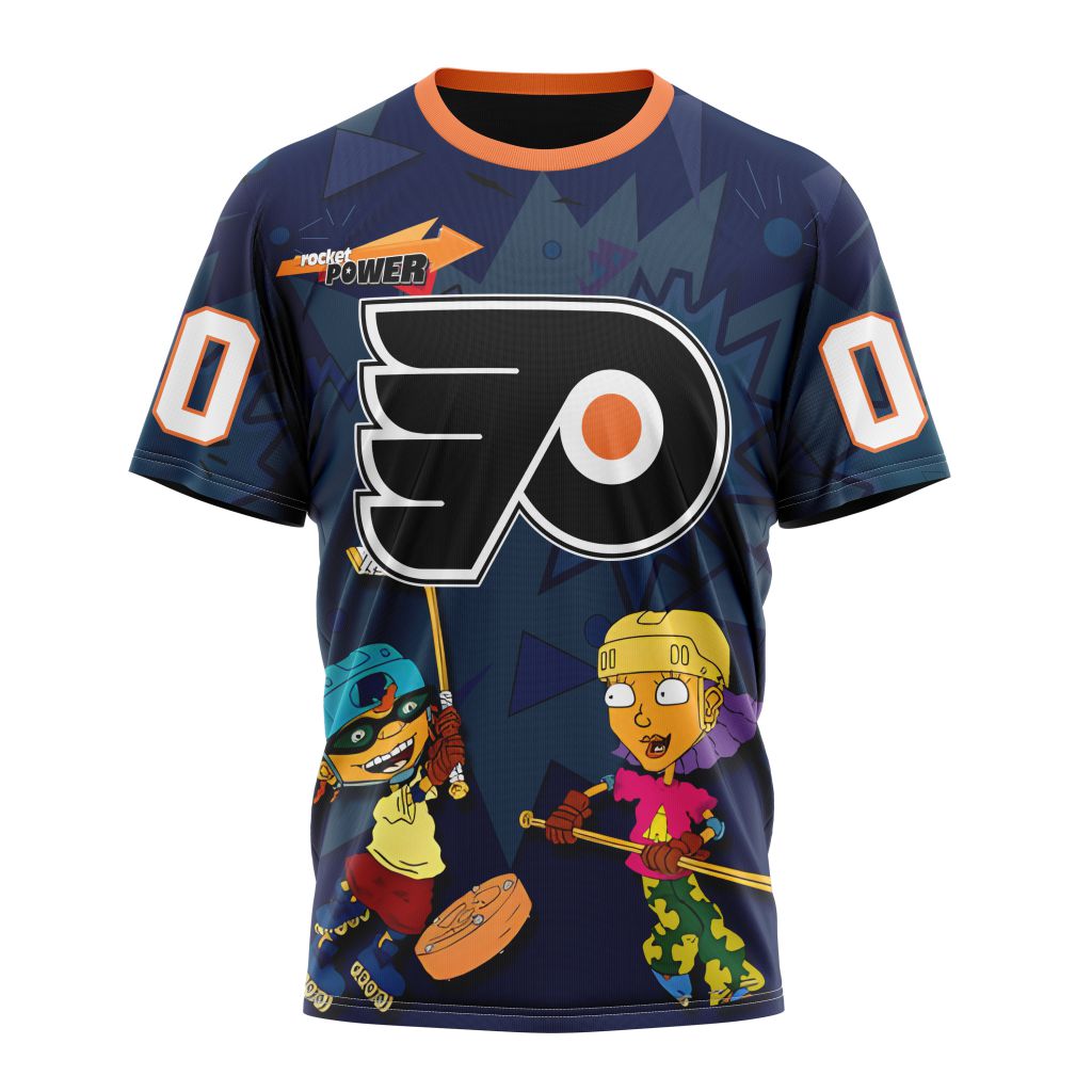 Philadelphia Flyers Specialized For Rocket Power Personalized Name And Number T-Shirt Style Neasalamis.com