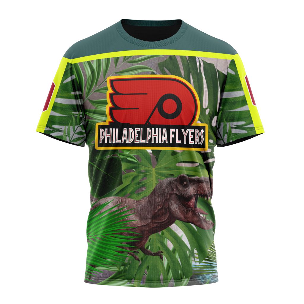 Philadelphia Flyers Specialized Jersey Hockey For Jurassic World Personalized Name And Number T-Shirt Style Neasalamis.com