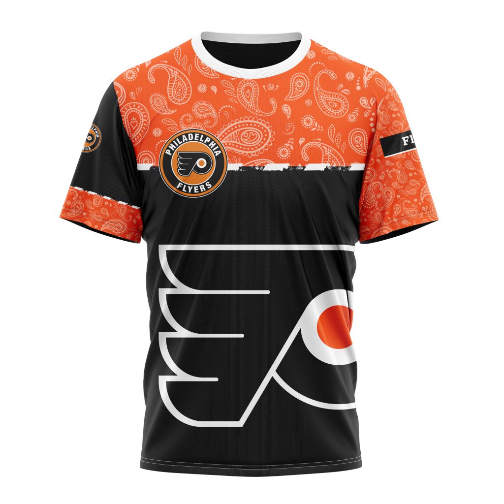 Philadelphia Flyers Specialized Jersey Hockey With Paisley Personalized Name And Number T-Shirt Style Neasalamis.com