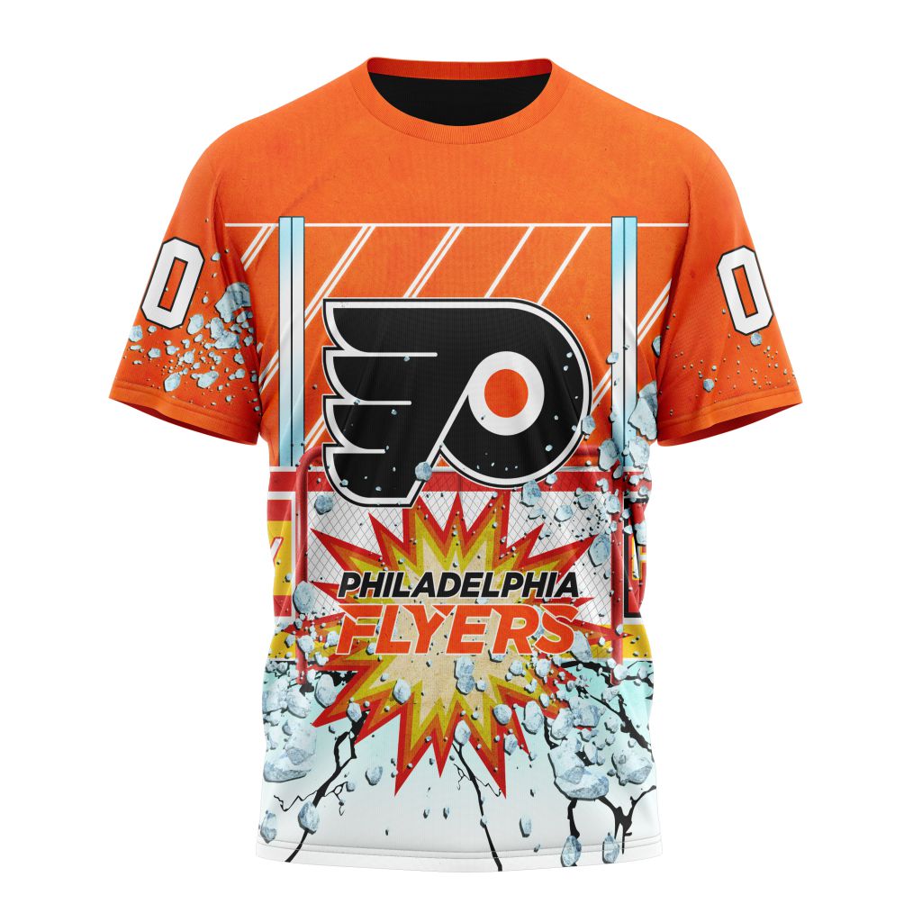 Philadelphia Flyers Specialized Jersey With Ice Hockey Arena Personalized Name And Number T-Shirt Style Neasalamis.com