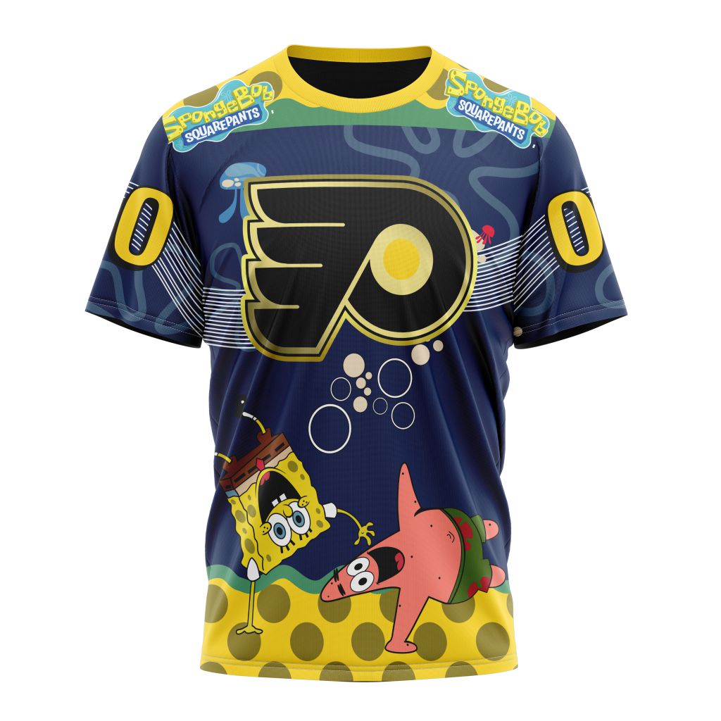 Philadelphia Flyers Specialized Jersey With SpongeBob Personalized Name And Number T-Shirt Style Neasalamis.com