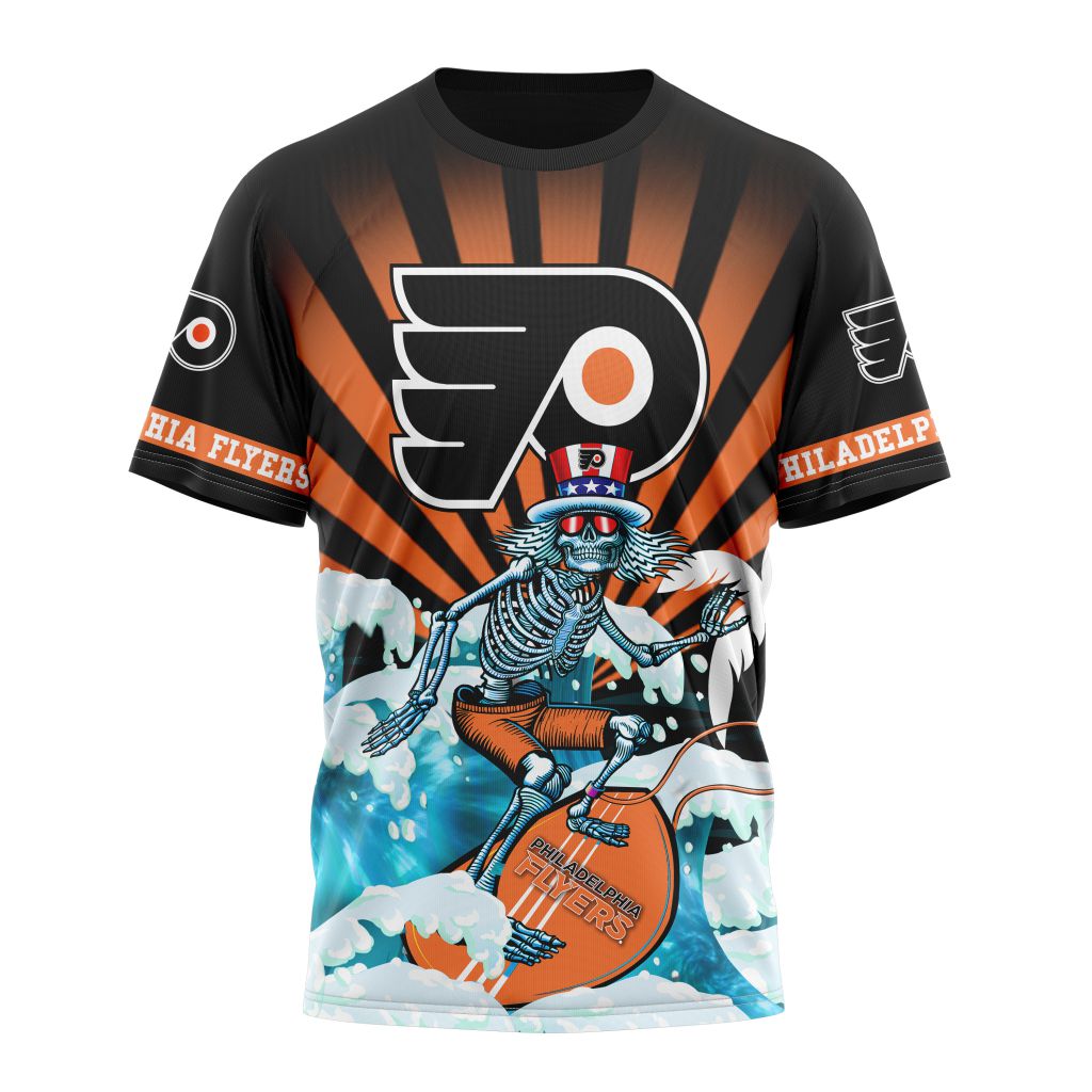 Philadelphia Flyers Specialized Kits For The Grateful Dead Personalized Name And Number T-Shirt Style Neasalamis.com