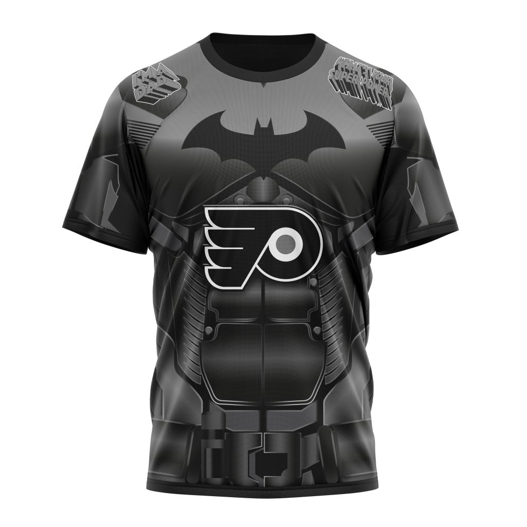 Philadelphia Flyers X Batman Specialized Design For Father Day Personalized Name And Number T-Shirt Style 18891 Neasalamis.com
