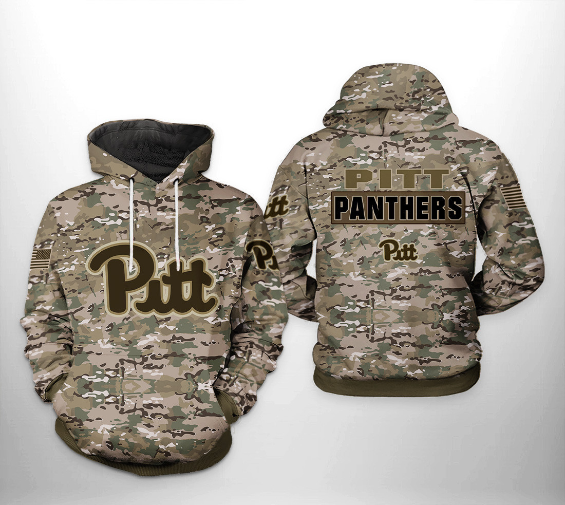 Pitt Panthers NCAA Camo Veteran Hoodie Neasalamis