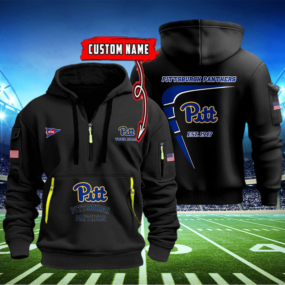 Pittsburgh Panthers Quarter Zip Hoodie Neasalamis