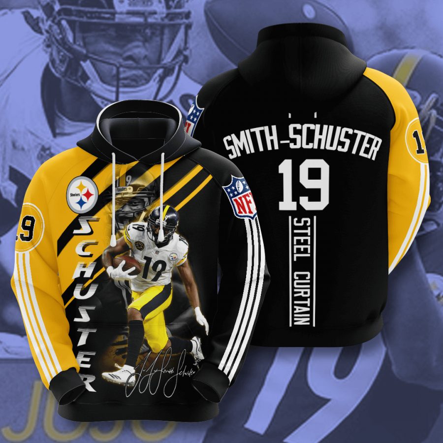 Pittsburgh Steelers 19 Smith-Schuster NFL Football Team Hoodie Neasalamis