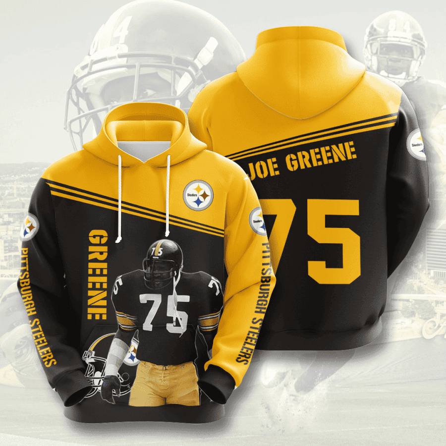 Pittsburgh Steelers 75 Joe Greene Hoodie Zip Hoodie Neasalamis