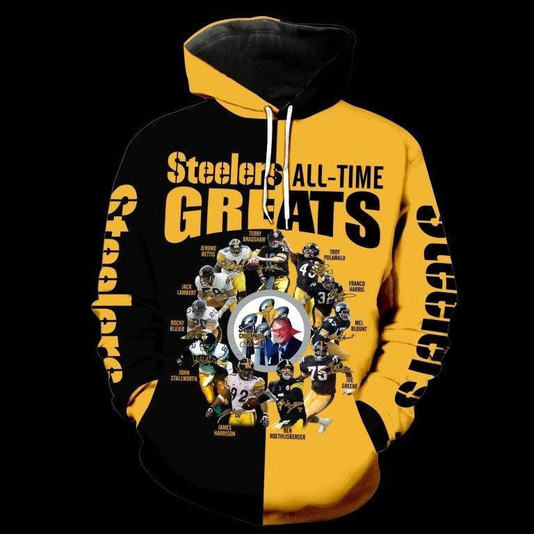 Pittsburgh Steelers All Time Greats NFL Football Team Hoodie Neasalamis