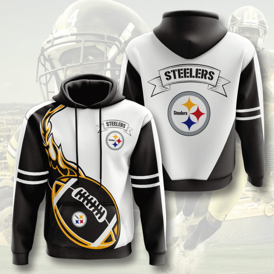 Pittsburgh Steelers Ball Fire V2 NFL Football Team Hoodie Neasalamis