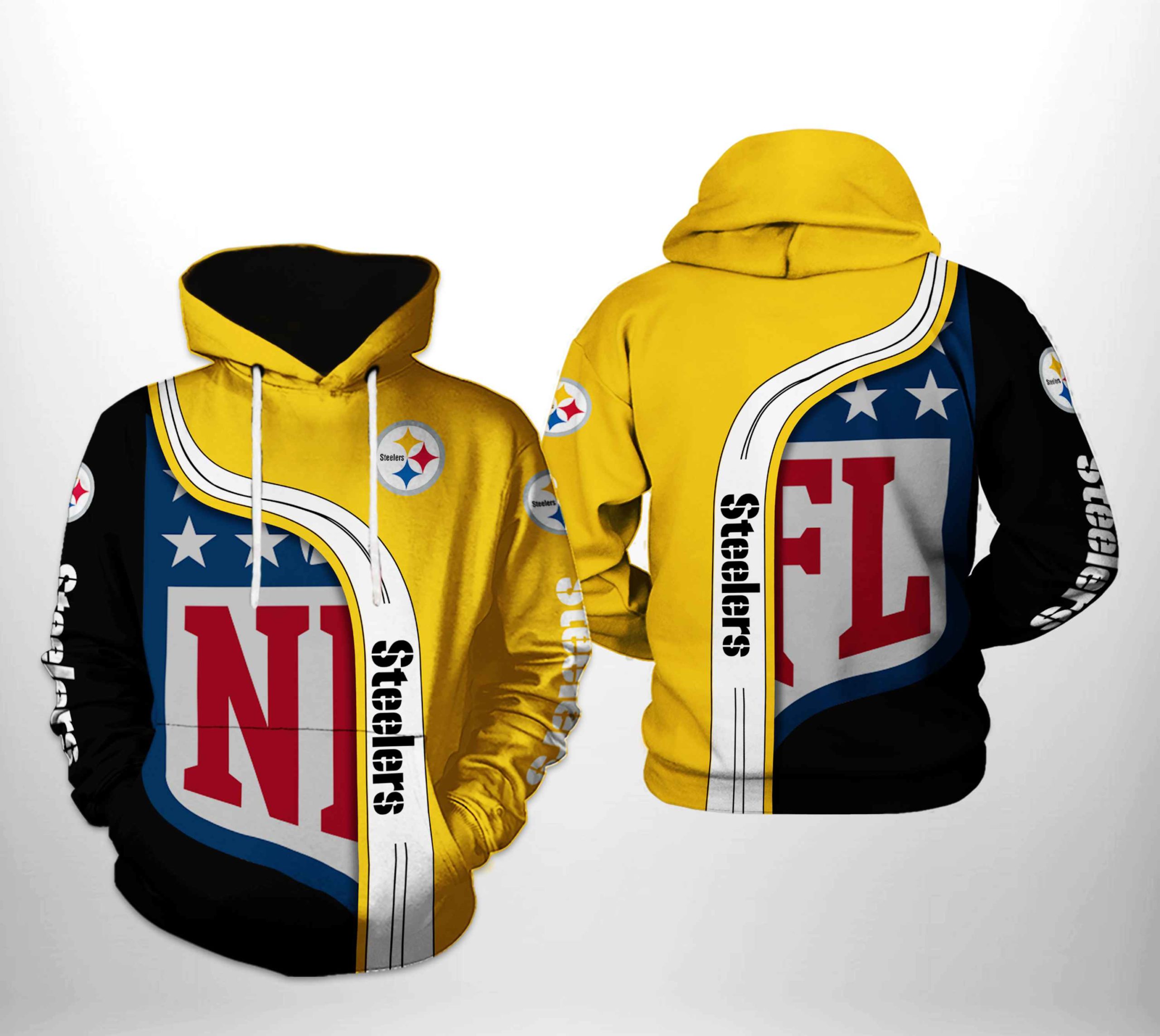 Pittsburgh Steelers Basic V9 NFL Football Team Hoodie Neasalamis