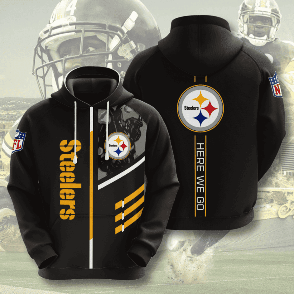 Pittsburgh Steelers Black NFL Football Team Hoodie Neasalamis