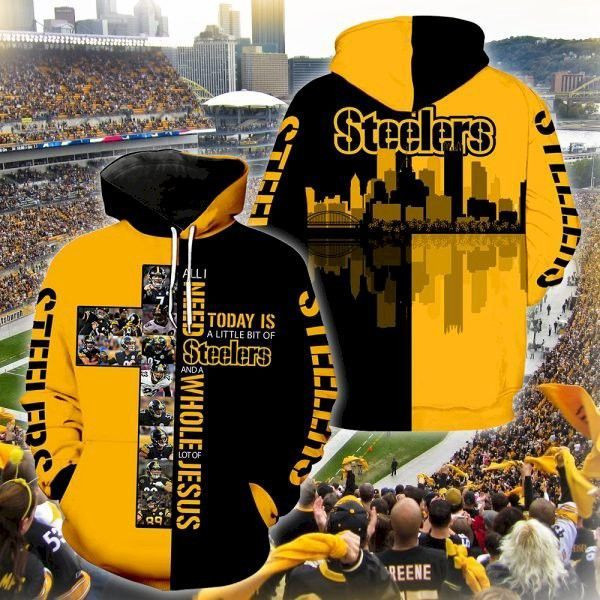 Pittsburgh Steelers Cross Hoodie Neasalamis