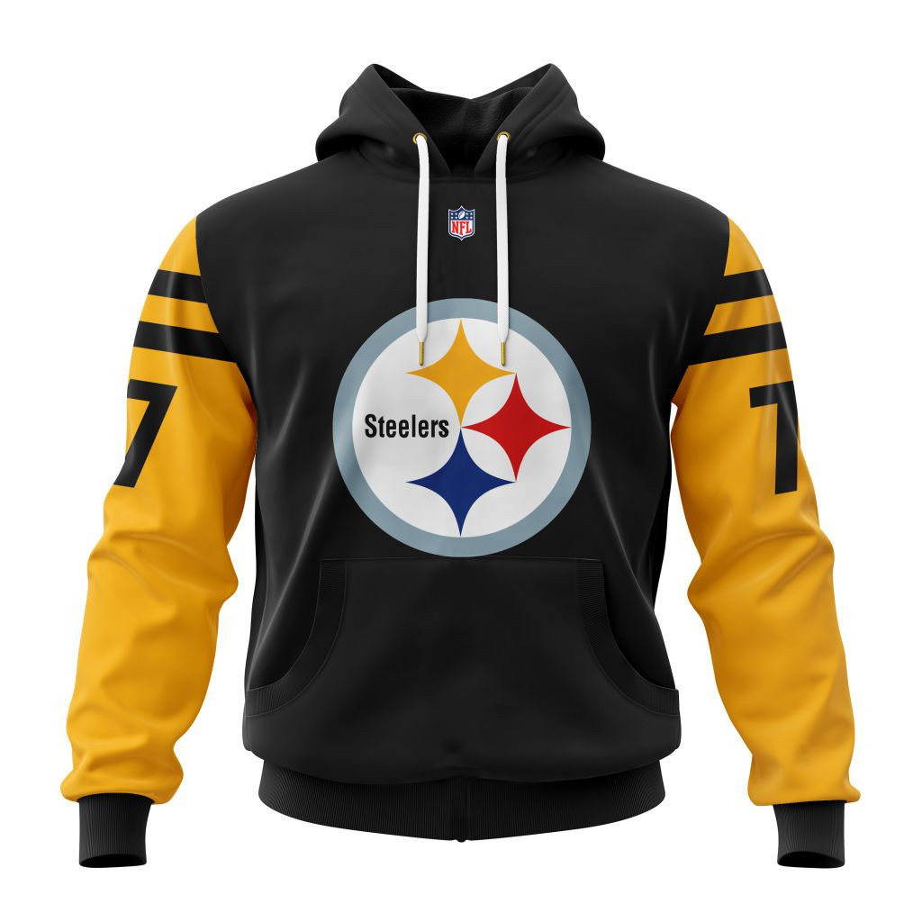 Pittsburgh Steelers Custom Name and Number Hoodie Neasalamis
