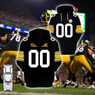 Pittsburgh Steelers Custom Name and Number Hoodie Neasalamis