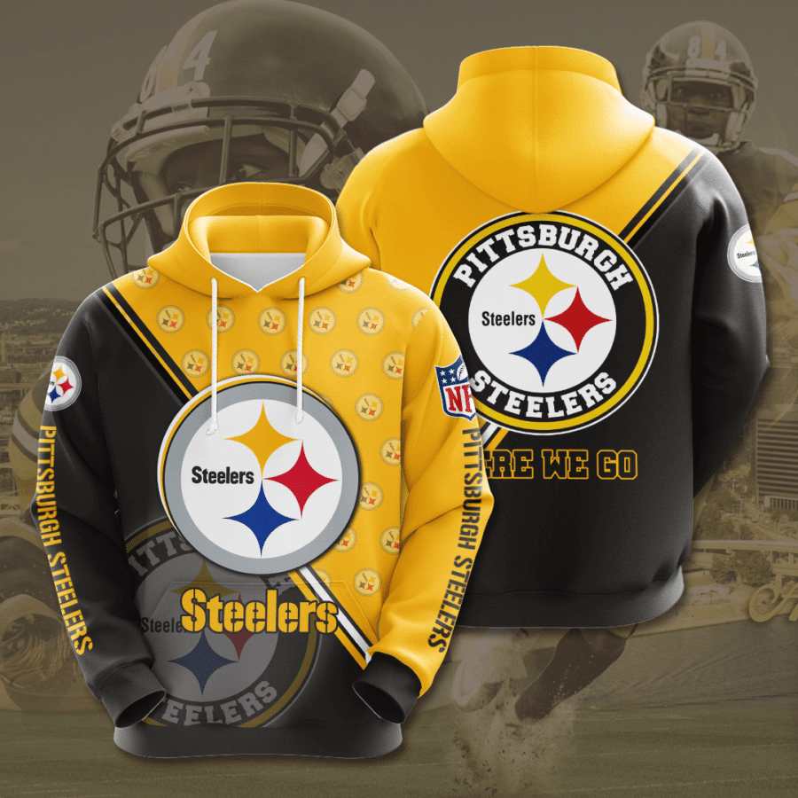 Pittsburgh Steelers Gold Black NFL Football Team Hoodie Neasalamis