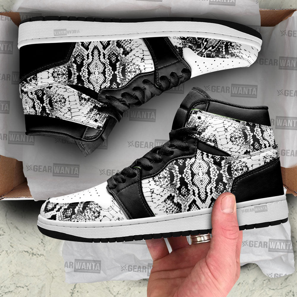 Python Skin AJ1 High Sneakers Shoes For Men And Women Calebmatthewhans Neasalamis