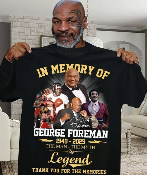 RIP In Memory Of Big George Foreman T-Shirt The Man The Myth The Legend Thank You Memories Neasalamis.com
