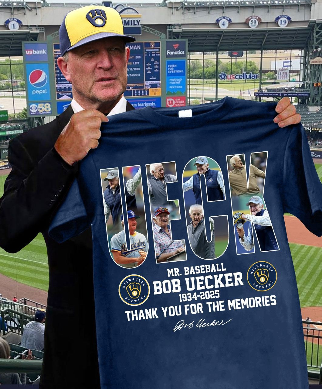 RIP Mr. Baseball Bob Uecker Thank You For The Memories Shirt Milwaukee Brewers Fan Merch Neasalamis.com