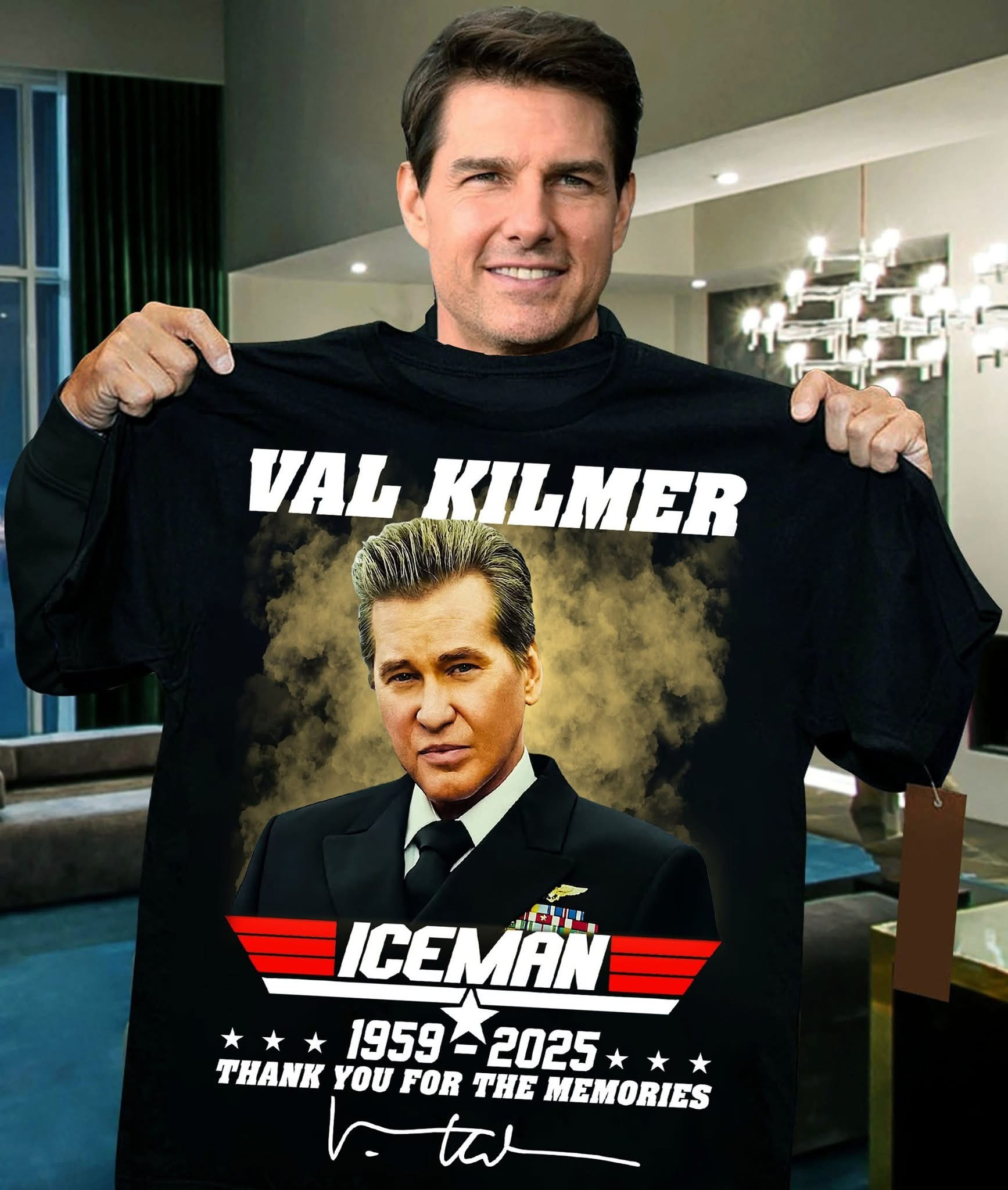RIP Val Kilmer ICEMAN Thank You For The Memories T-Shirt 1959 2025 Val Kilmer Merch Neasalamis.com