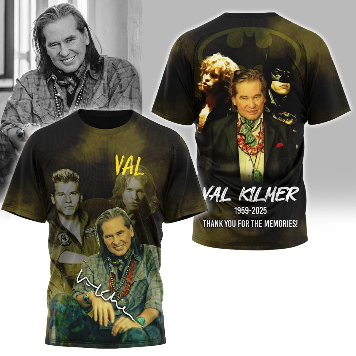 RIP Val Kilmer Thank You For The Memories Shirt Rest In Peace Val Kilmer T-Shirt Neasalamis.com