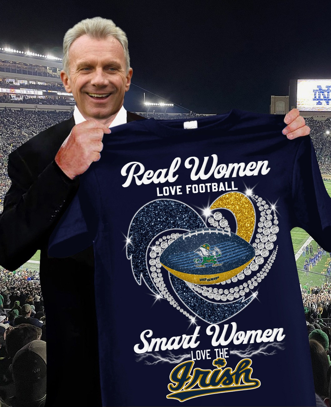 Real Women Love Football Smart Women Love The Irish T-Shirt Football Neasalamis.com