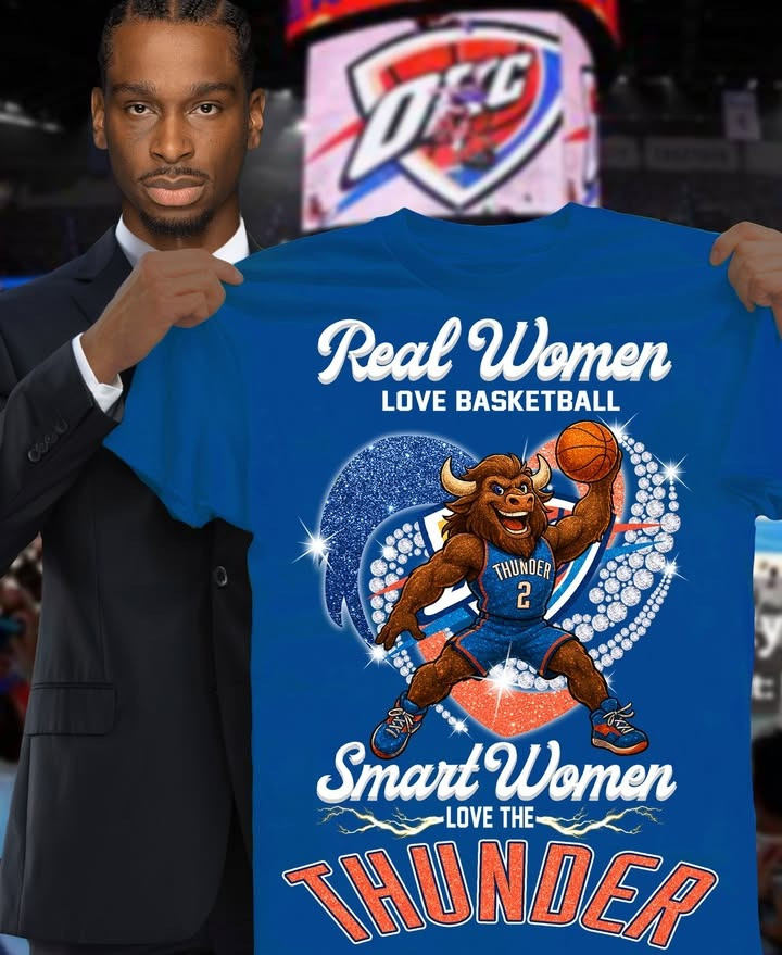 Real Women Smart Women Love The Oklahoma City Thunder T-Shirt Gift For Thunder Fans Neasalamis.com