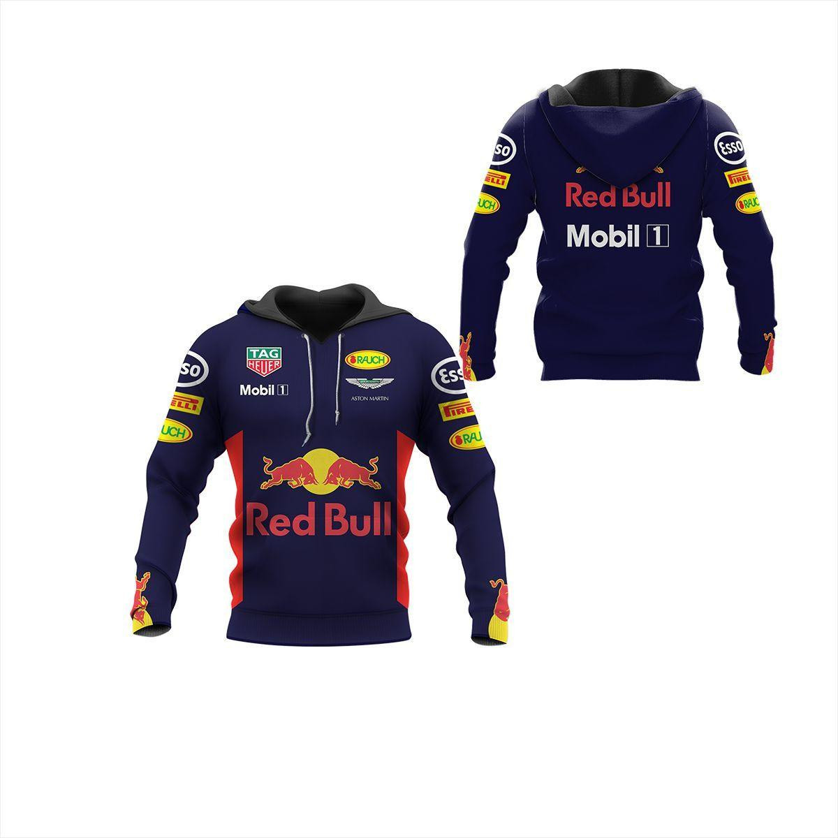 Red Bull All Over Print Hoodie Zip Hoodie Neasalamis