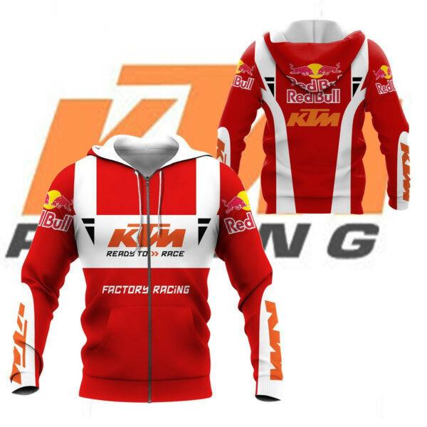 Red Bull Ktm Factory Racing F1 8k107 Fan Gift 3d Zip Hoodie Ii0 Neasalamis